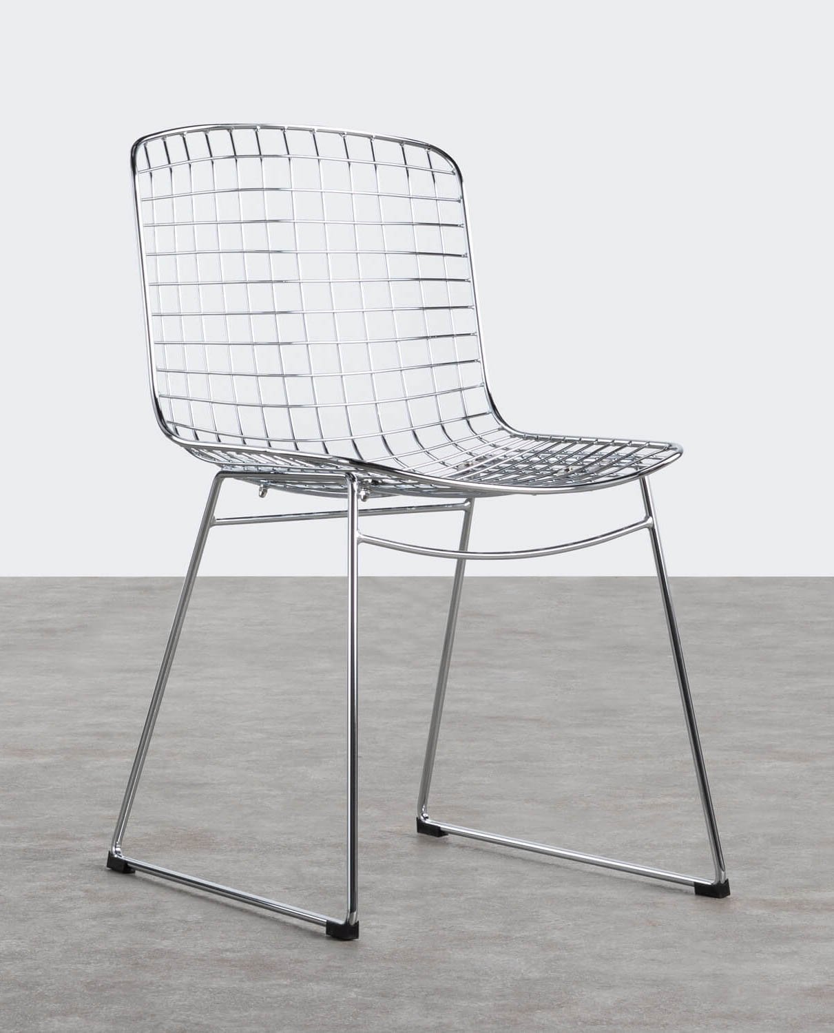 Pack 2 Steel Dining Chairs Aras High Back Trend, gallery image 1