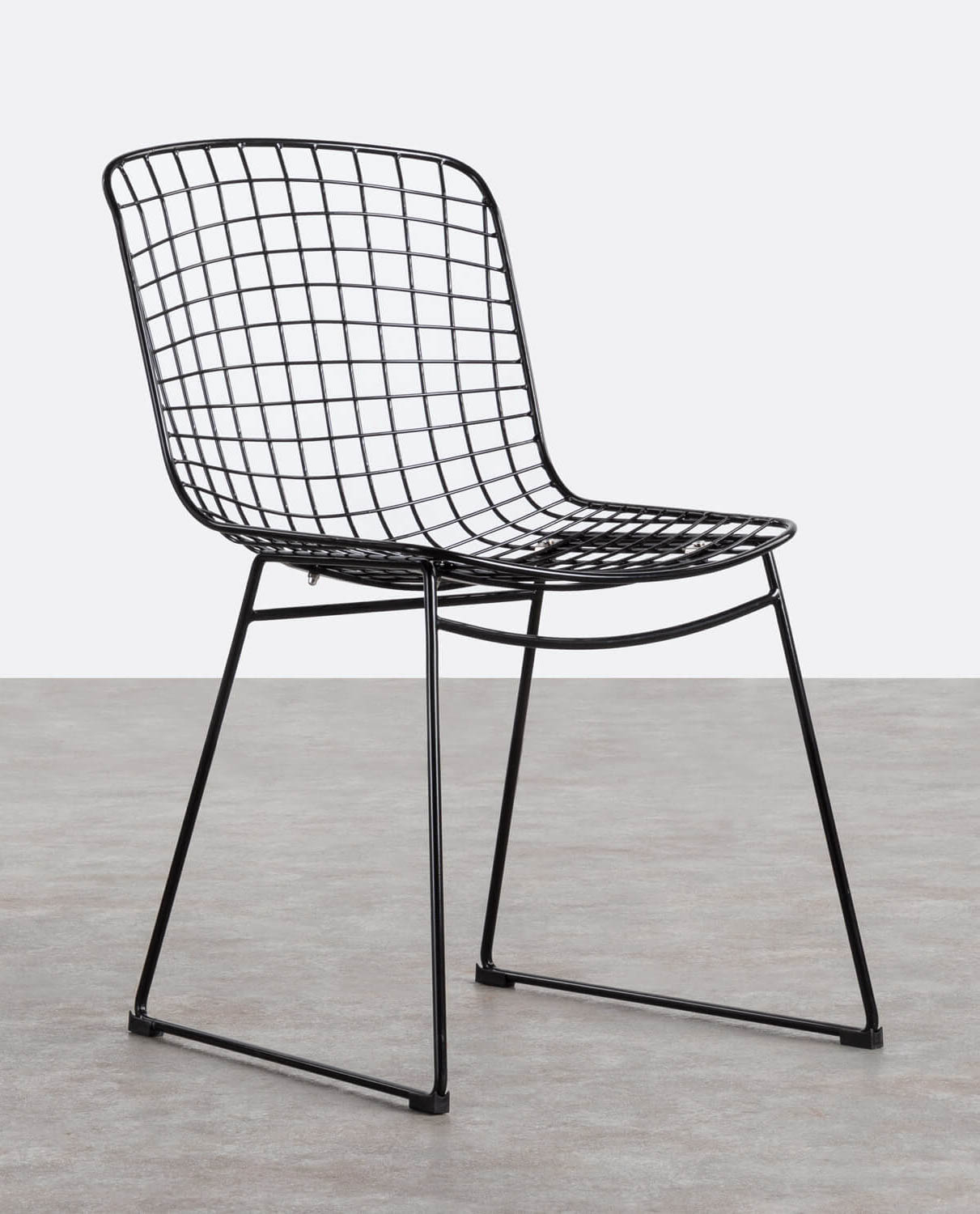 Pack 2 Steel Dining Chairs Aras High Back Trend, gallery image 1