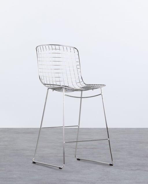 Pack 2 High Steel Stools (66 cm) High Backrest Aras Trend