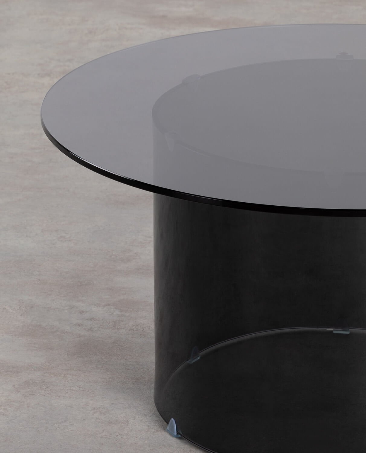 Round Coffee Table in Tempered Glass (Ø80 cm) Kolu, gallery image 4
