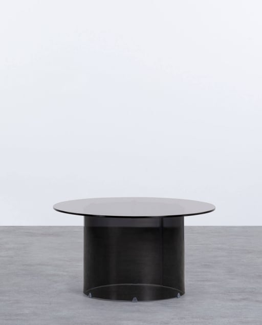 Round Coffee Table in Tempered Glass (Ø80 cm) Kolu