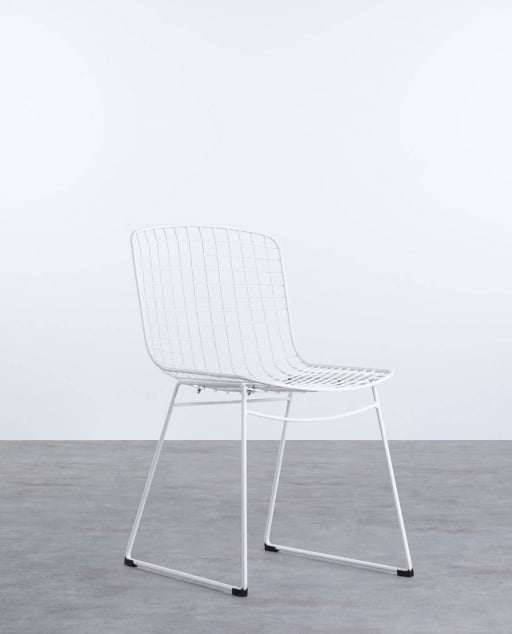 Pack 4 High Back Steel Dining Chairs Aras Trend