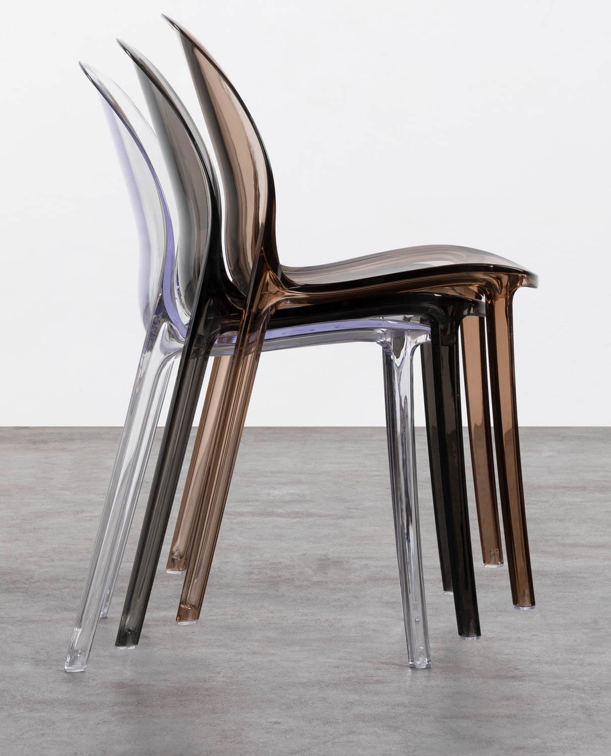 Pack 4 Polycarbonate Dining Chairs Imatra, gallery image 2