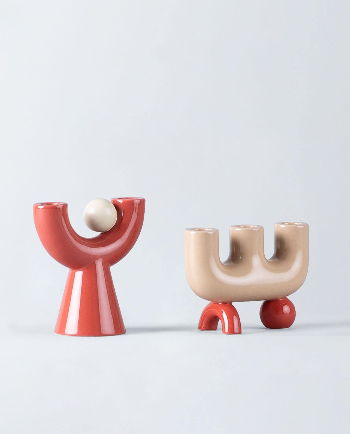 Set of 2 designer Candle Holders, gallery image 1