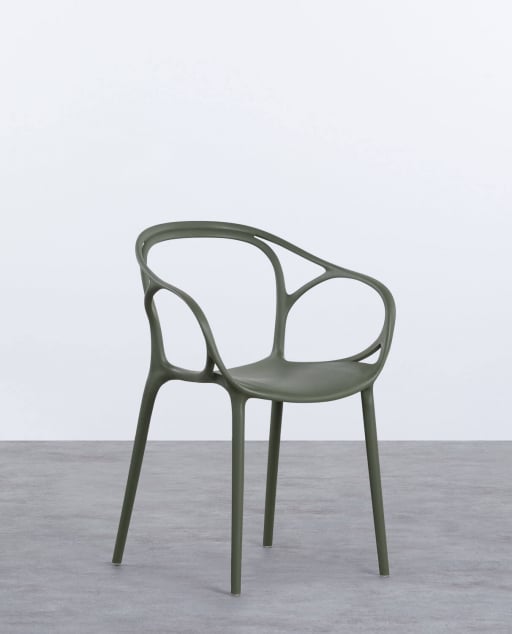Pack of 2 Polypropylene Outdoor Chairs with Armrests Erbra