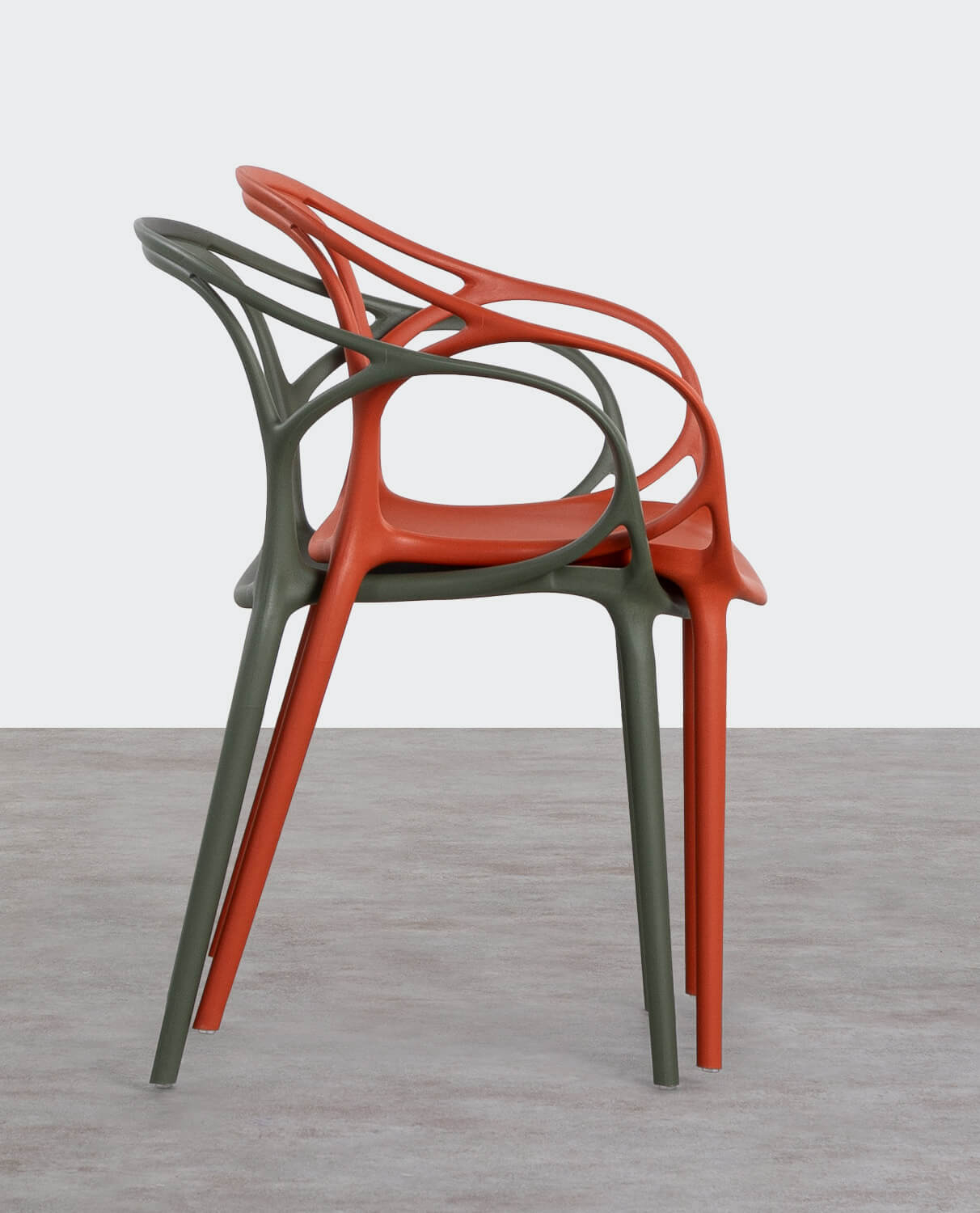 Pack of 2 Polypropylene Dining Chairs with Armrests Erbra, gallery image 2
