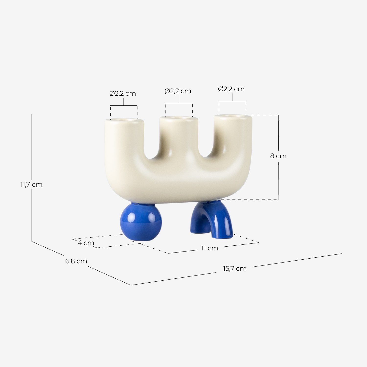 Dolomite Candleholder Osaura, measurements