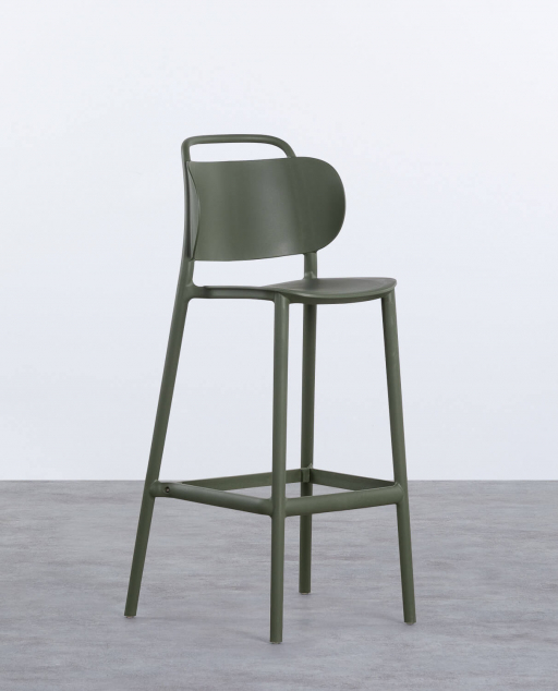 Pack of 2 High Polypropylene Outdoor Stools (77 cm) Kole