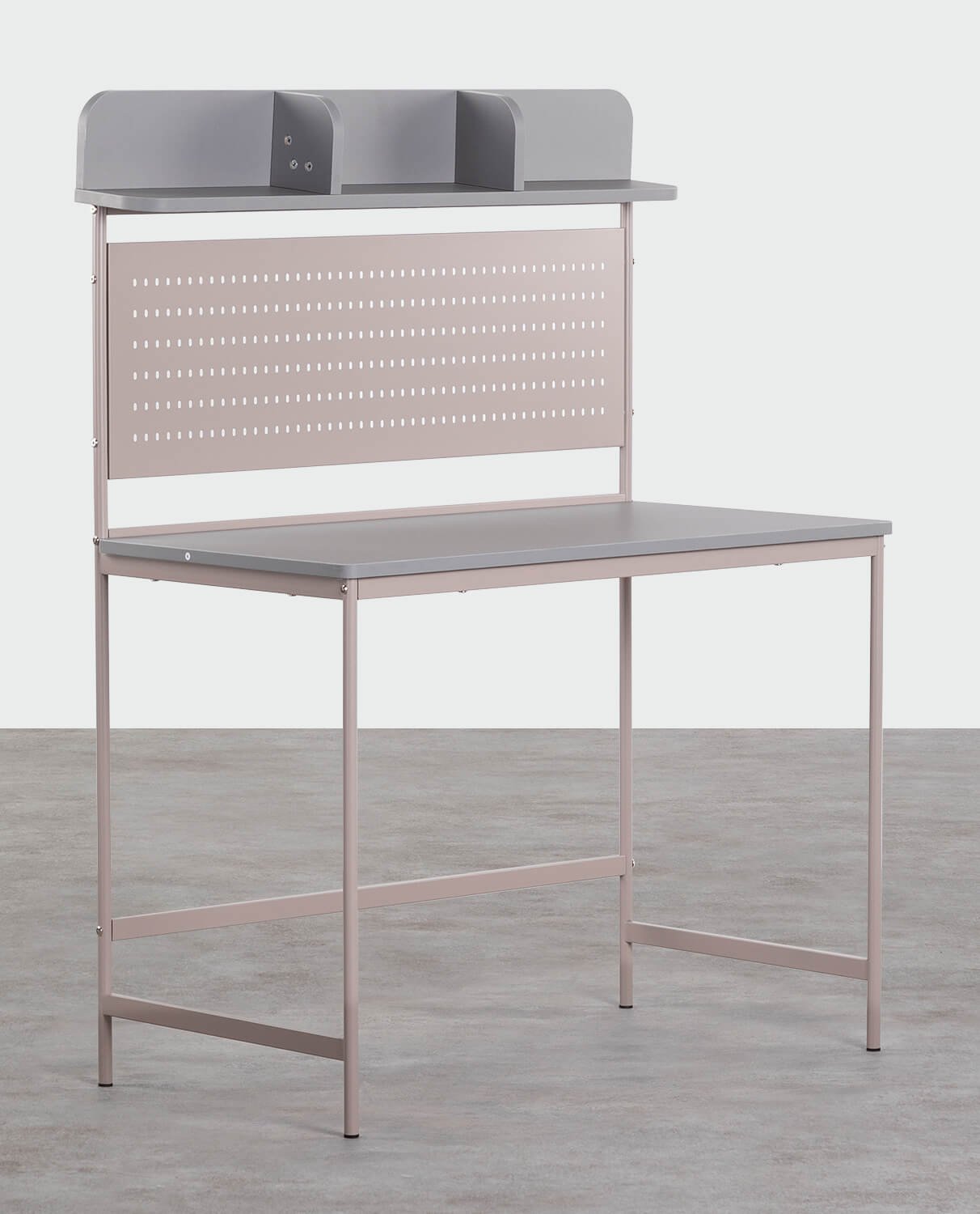 Metal Desk with Wooden Shelf Broto, gallery image 1