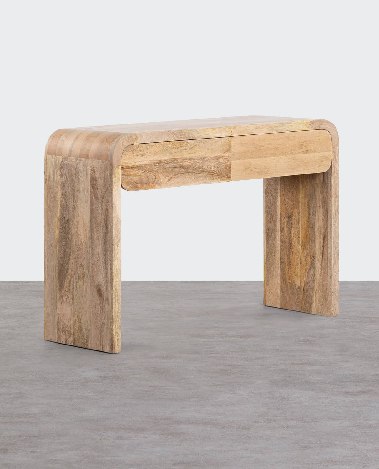 Console with Two Drawers of Mango Wood (120x40 cm) Vanilla, gallery image 1
