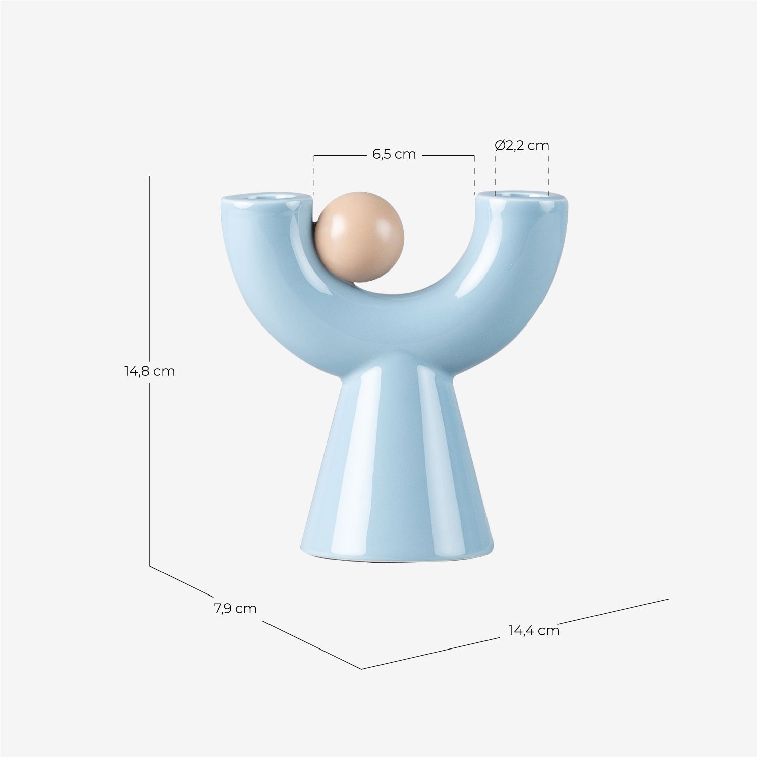 Dolomite Candleholder Osiura, measurements