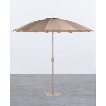 Garden and Terrace Parasol with Metal Parasol Stand Pack Somer Brown Clay - The Masie