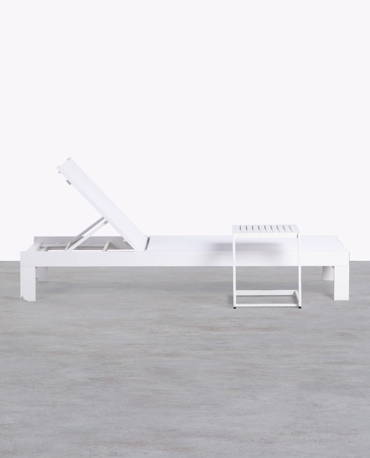 Aluminium Sun Lounger & Side Table New Kreta, gallery image 2
