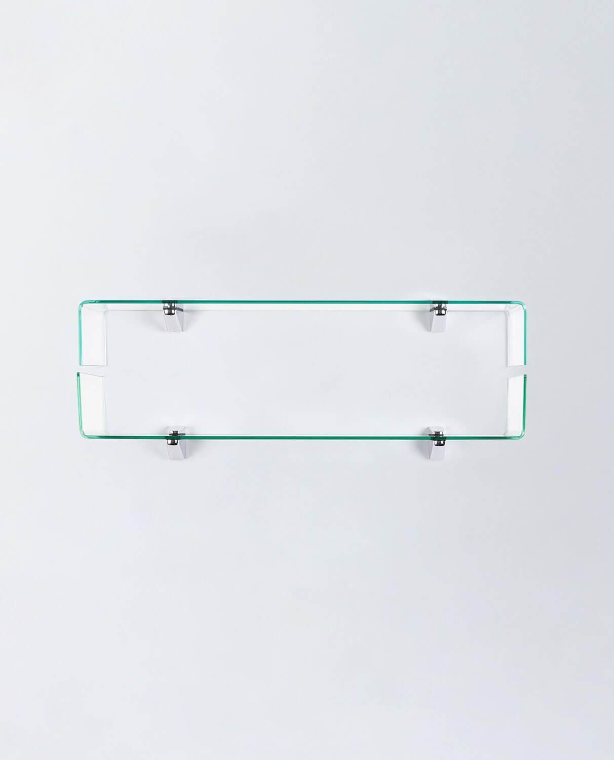 The Set of 2 Curved Glass Wall Shelves Iris , gallery image 1