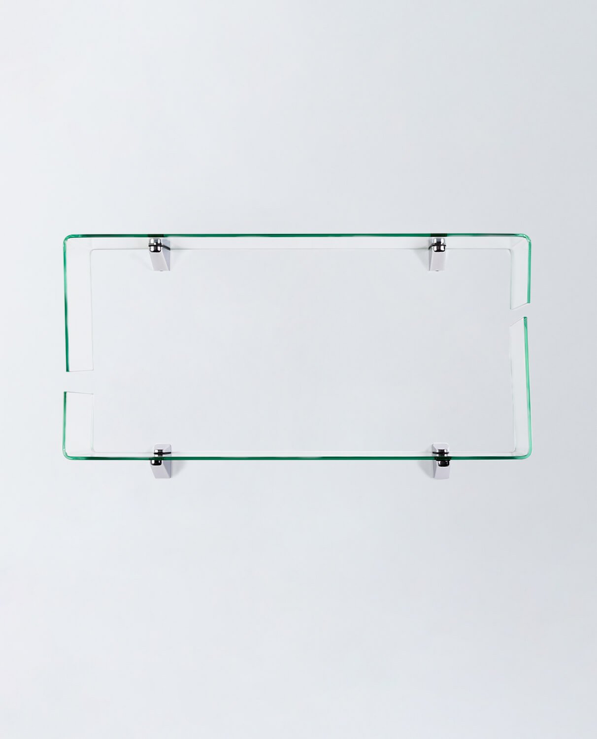 Set of 2 Curved Glass L-shaped Wall Shelves Iris, gallery image 2