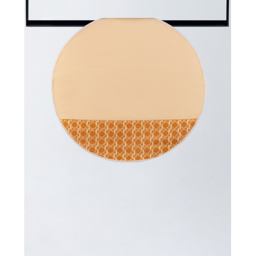 Round Polypropylene Outdoor Rug (Ø150 cm) Tramuntan Yellow Wheat - The Masie