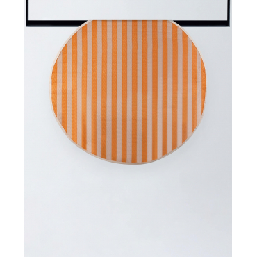 Round Polypropylene Outdoor Rug (Ø149 cm) Cierzo Orange Terra Line - The Masie