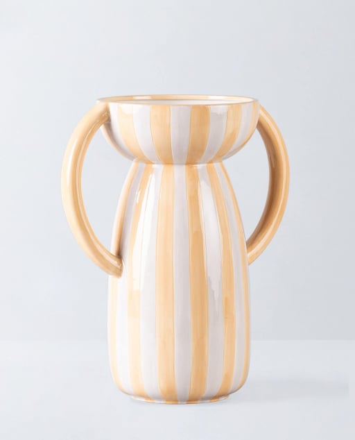 Tall Dolomite Vase XL Litchi Lines