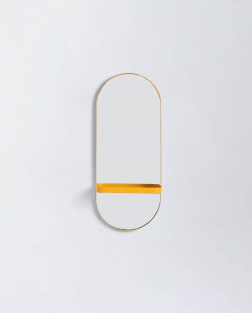 Wall Mirror with Metal Shelf Laiz