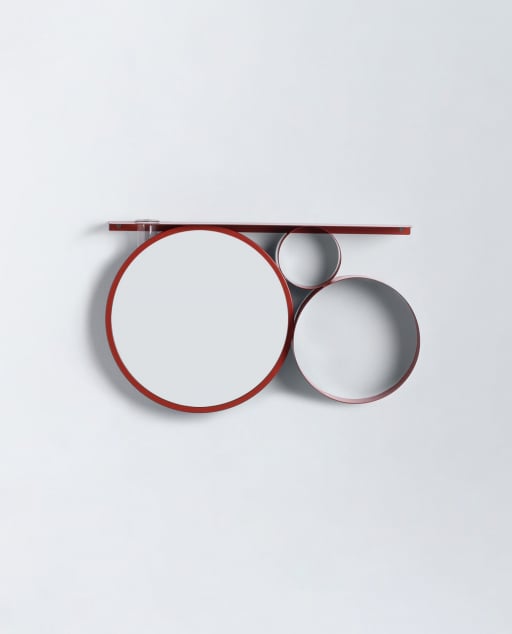 Wall Mirror with Metal Shelf Elara