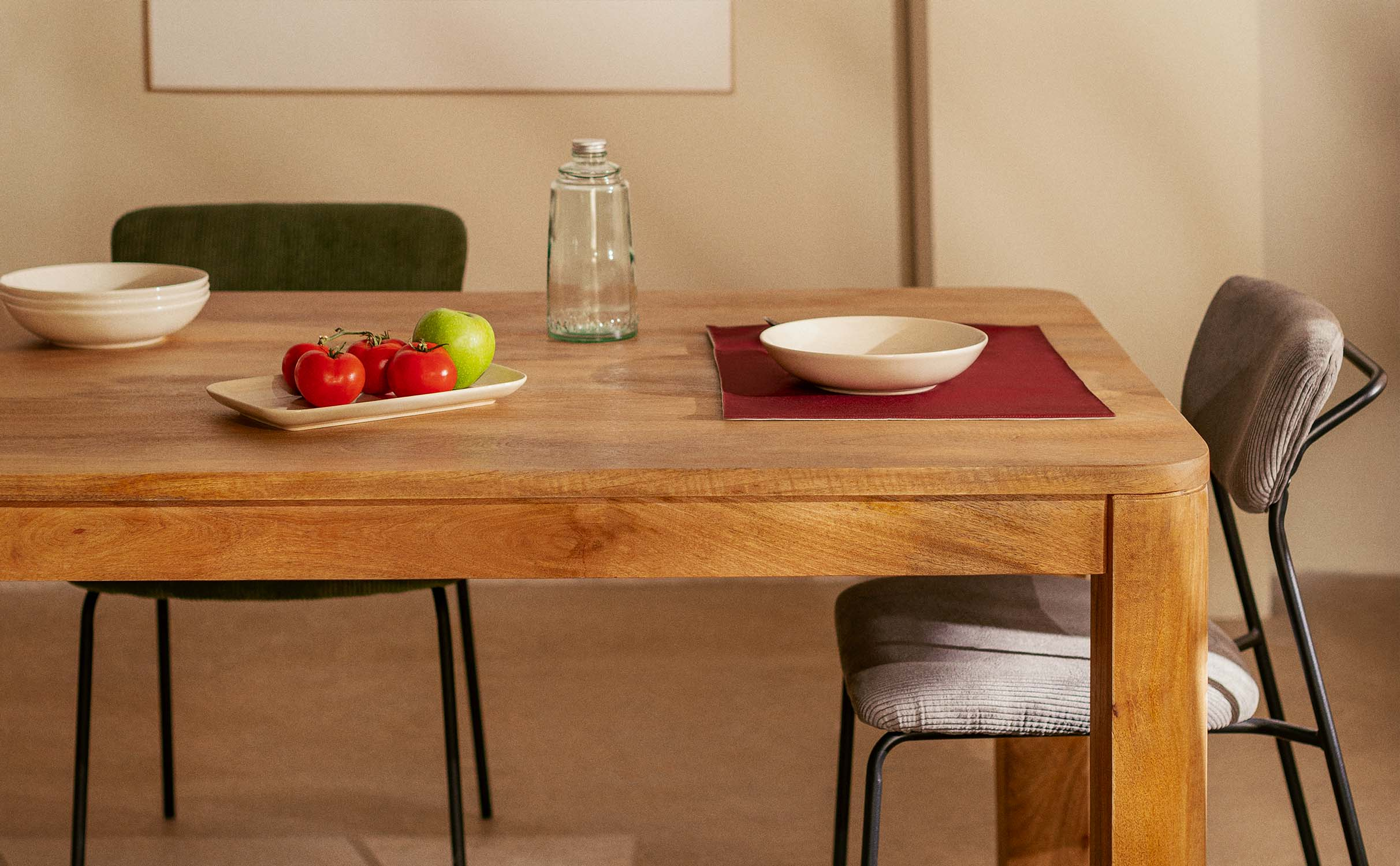Rectangular Mango Wood Dining Table 200x100 cm Valde themasie