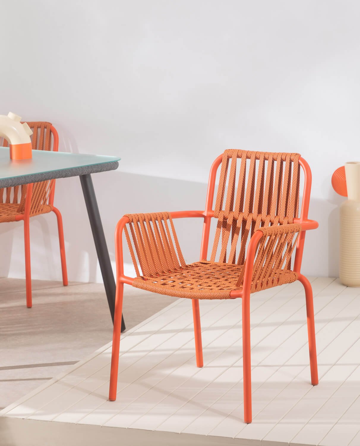 Aluminium and Rope Dining Chair Drian Trend, gallery image 2