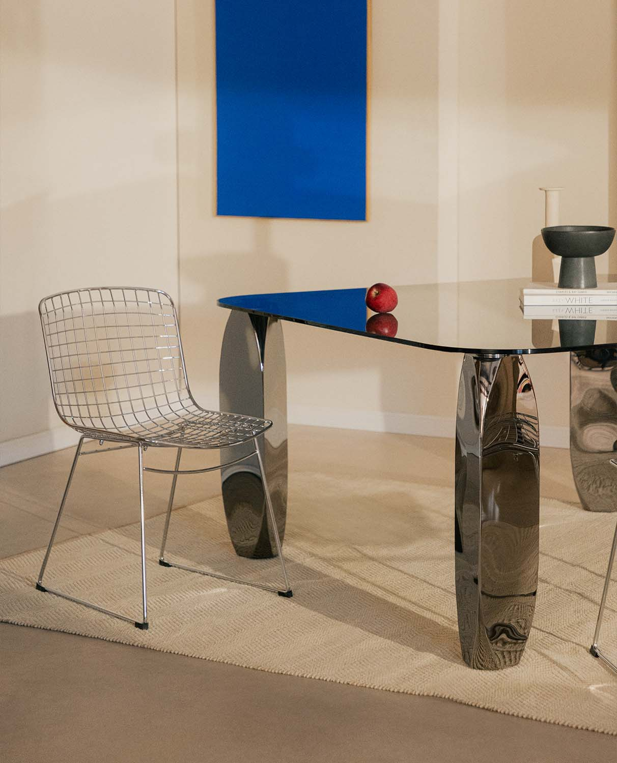 Pack 4 High Back Steel Dining Chairs Aras Trend, gallery image 2