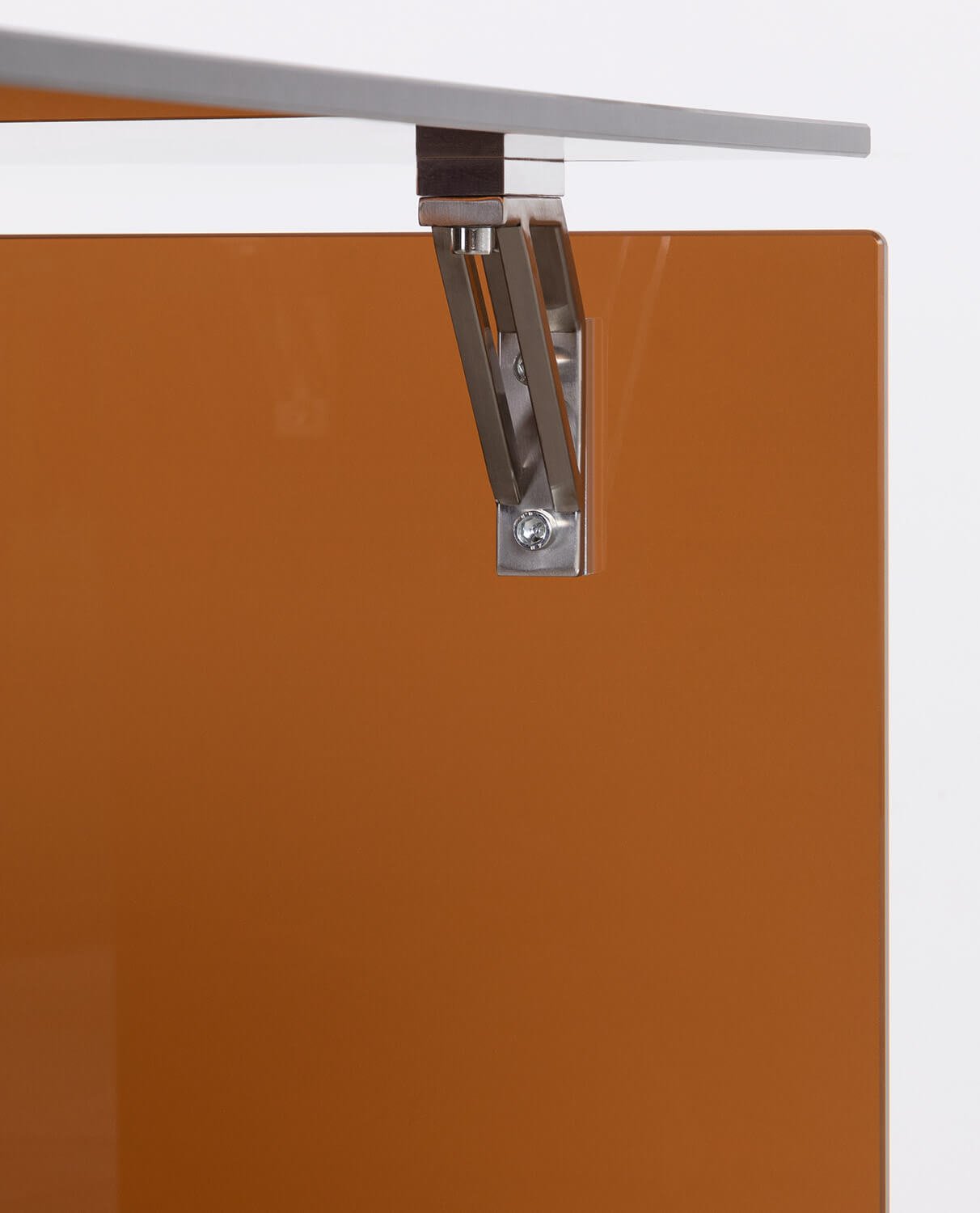 Tempered Glass and Stainless Steel Desk (134x70 cm) Arey, gallery image 6