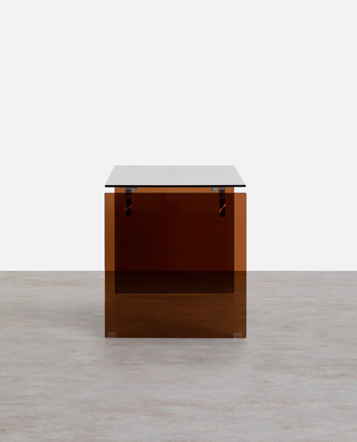 Tempered Glass and Stainless Steel Desk (134x70 cm) Arey, gallery image 4