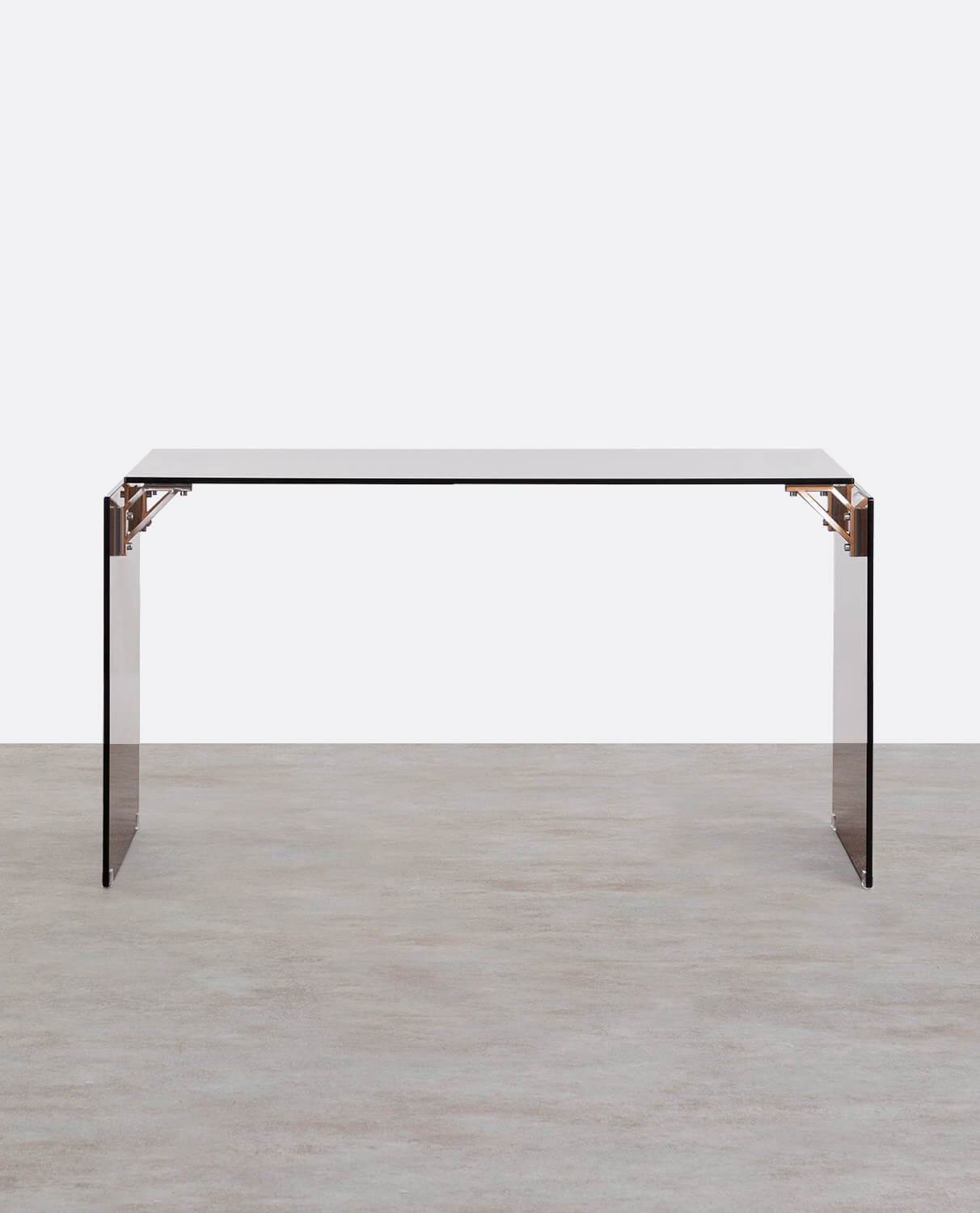 Tempered Glass and Stainless Steel Desk (134x70 cm) Arey, gallery image 5