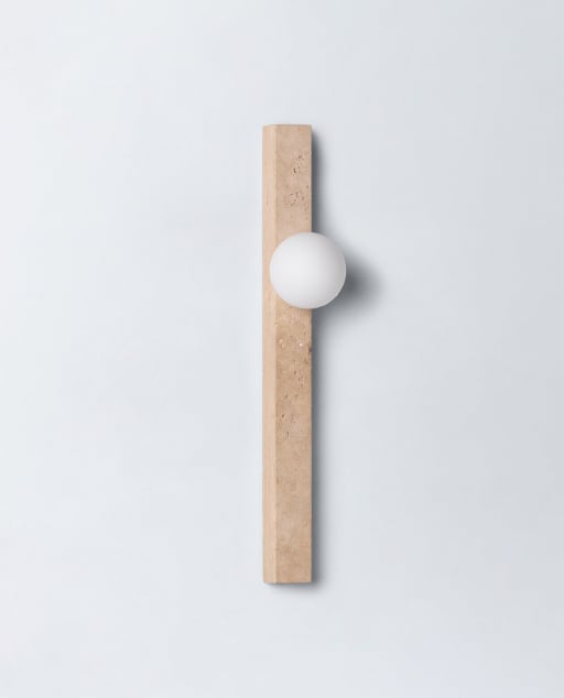 Niuras Travertine Marble Wall Sconce