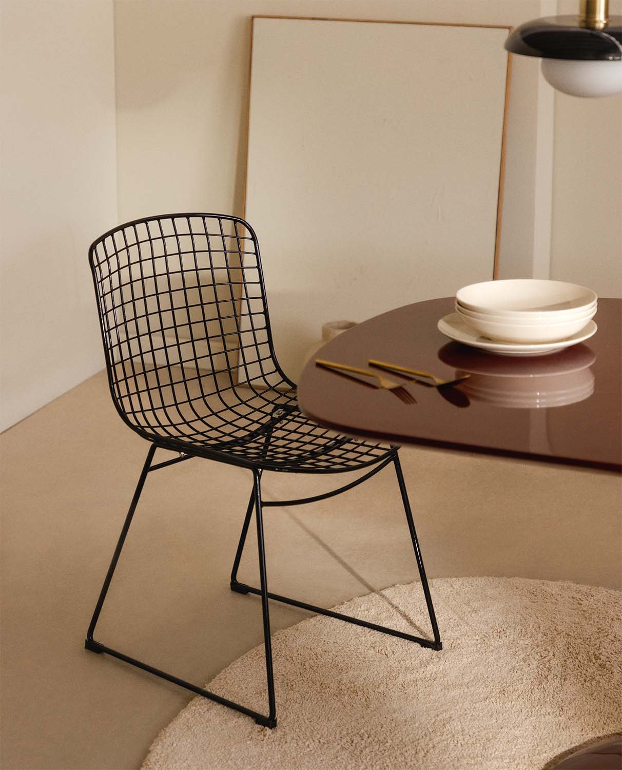 Aras High Back Steel Dining Chair Trend, gallery image 2