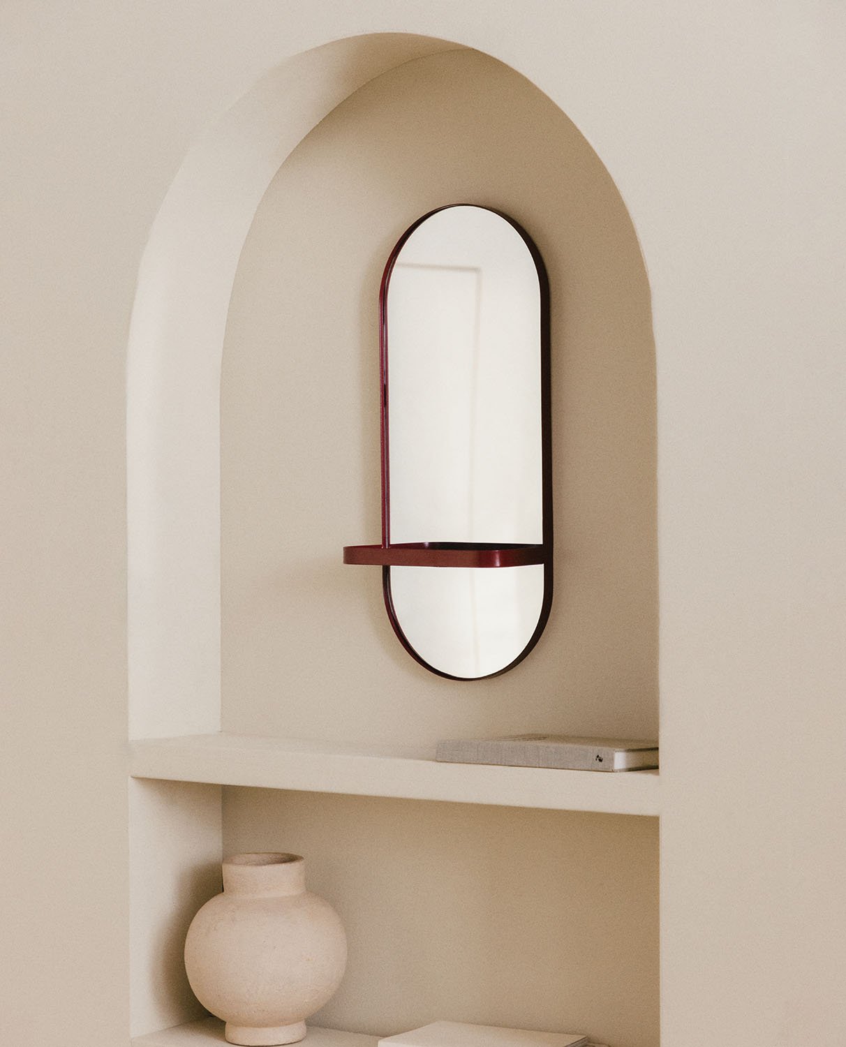 Wall Mirror with Metal Shelf Laiz, gallery image 2