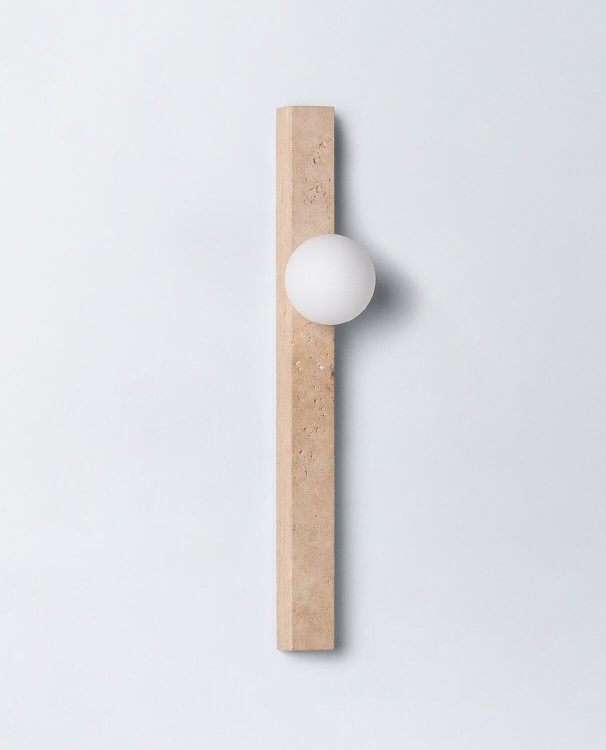 Niuras Travertine Marble Wall Sconce, gallery image 1