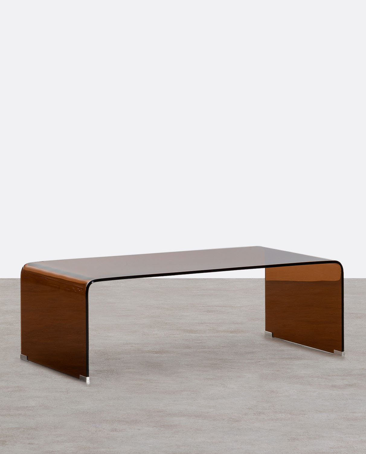 Rectangular Coffee Table in Tempered Glass (120x60 cm) Curve, gallery image 1