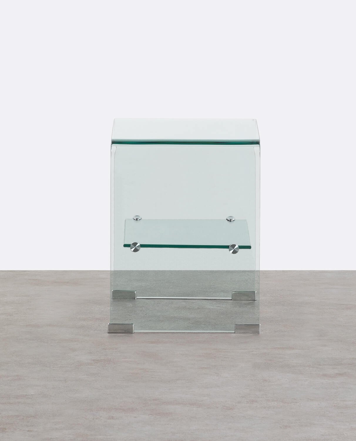 Rectangular Tempered Glass Side Table (35x45 cm) Endil, gallery image 2