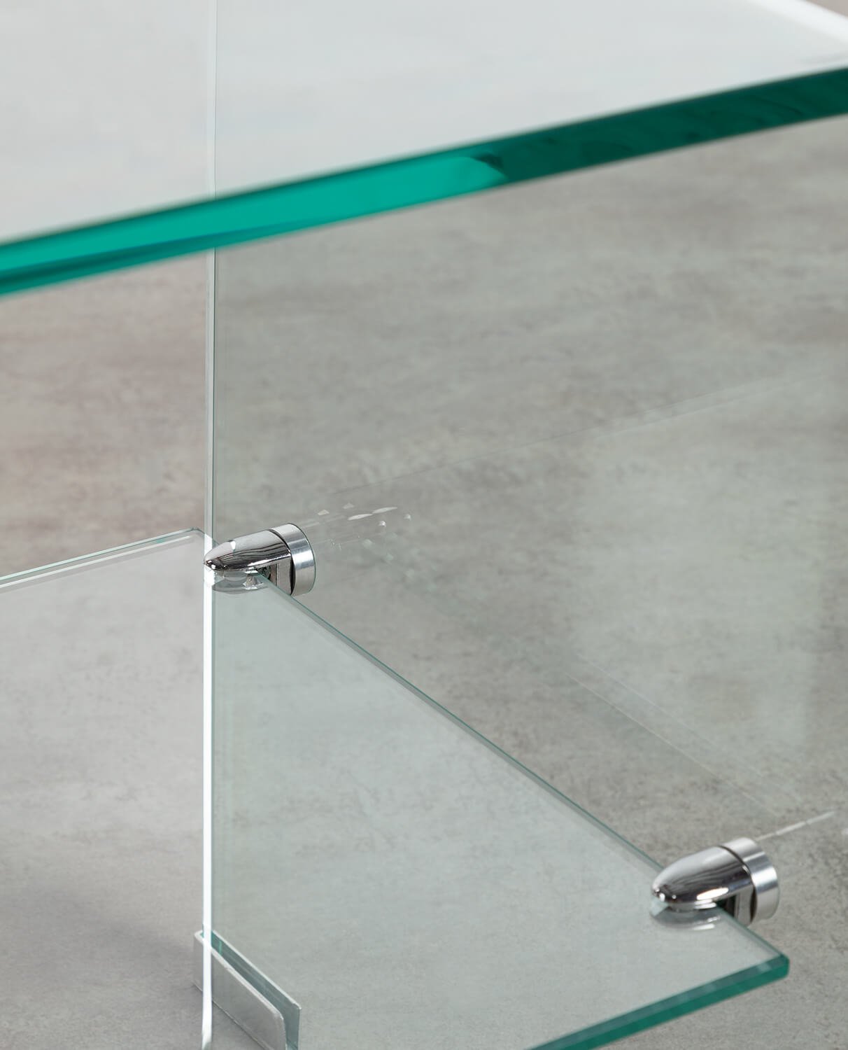 Rectangular Tempered Glass Side Table (47x36 cm) Endil, gallery image 8