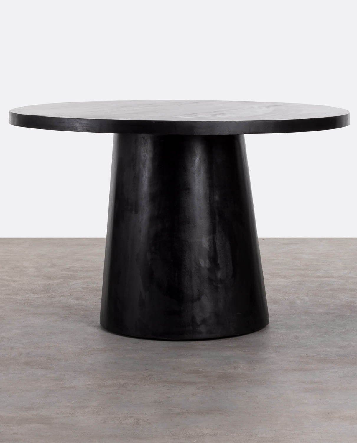 Round Mango Wood Dining Table (Ø120 cm) New Doran, gallery image 1