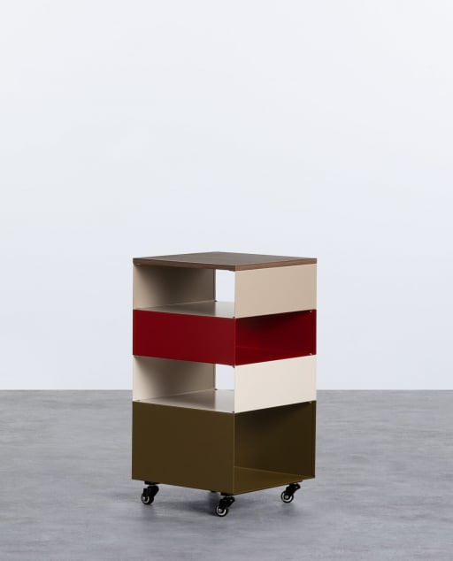 Shelving with Metal Wheels (76x40 cm) Aiora - Green Nori