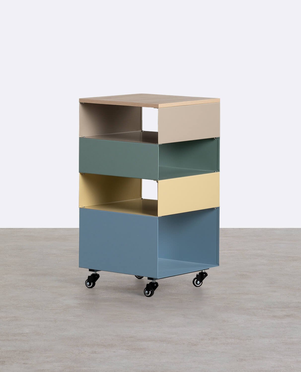 Shelving with Metal Wheels (76x40 cm) Aiora, gallery image 1