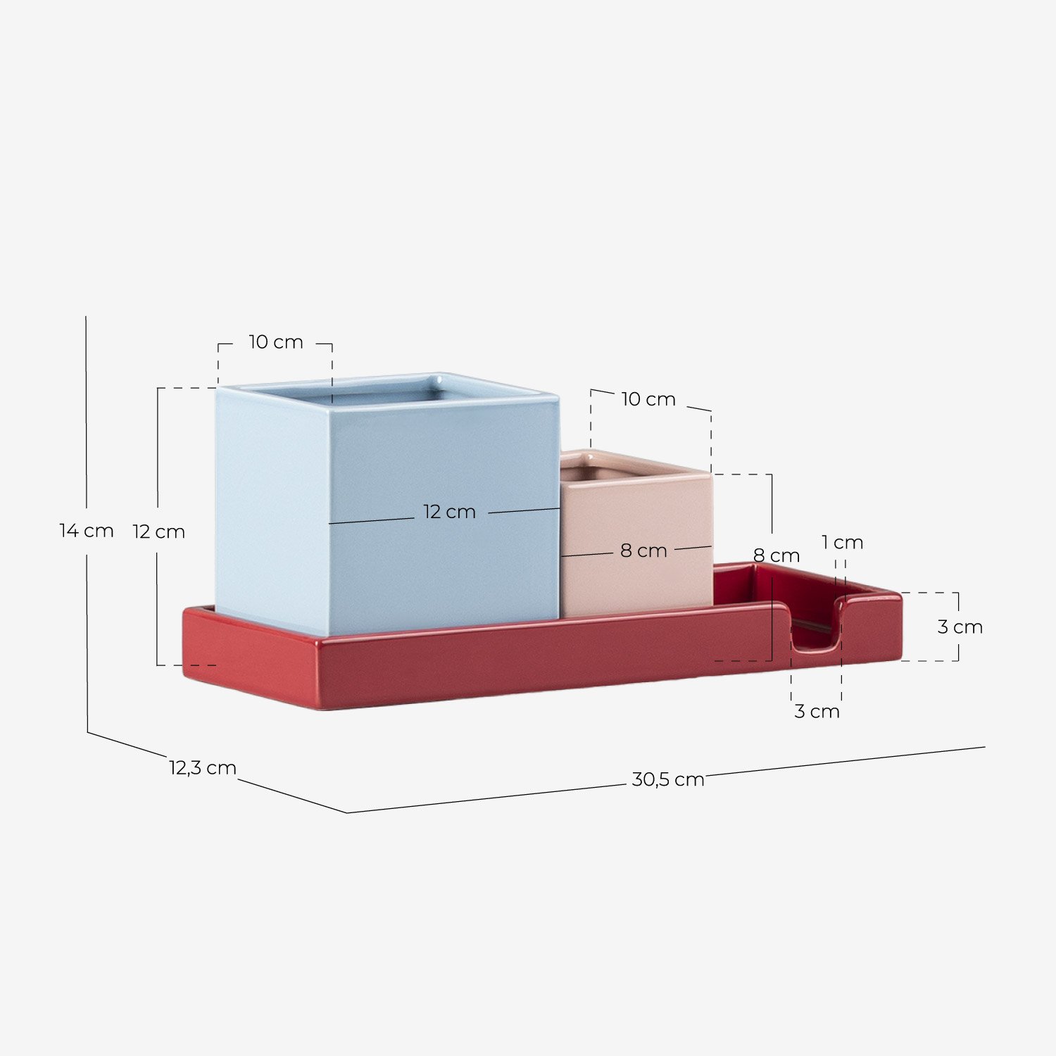 Dolomita Seili Office Organizer Set, measurements