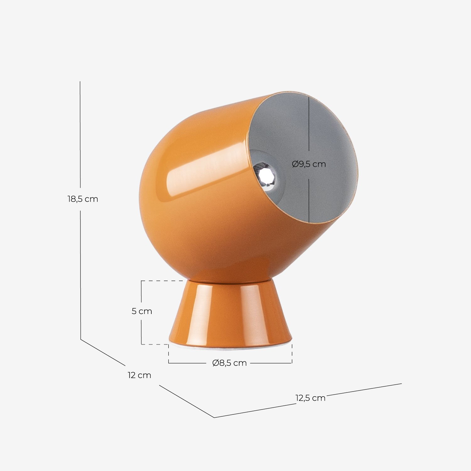 Aline Metal Table Lamp, measurements