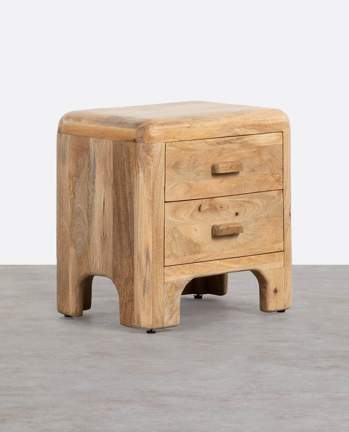 Pack of 2 Mango Wood Bedside Tables (42.5x55.5 cm) Reichel, gallery image 1