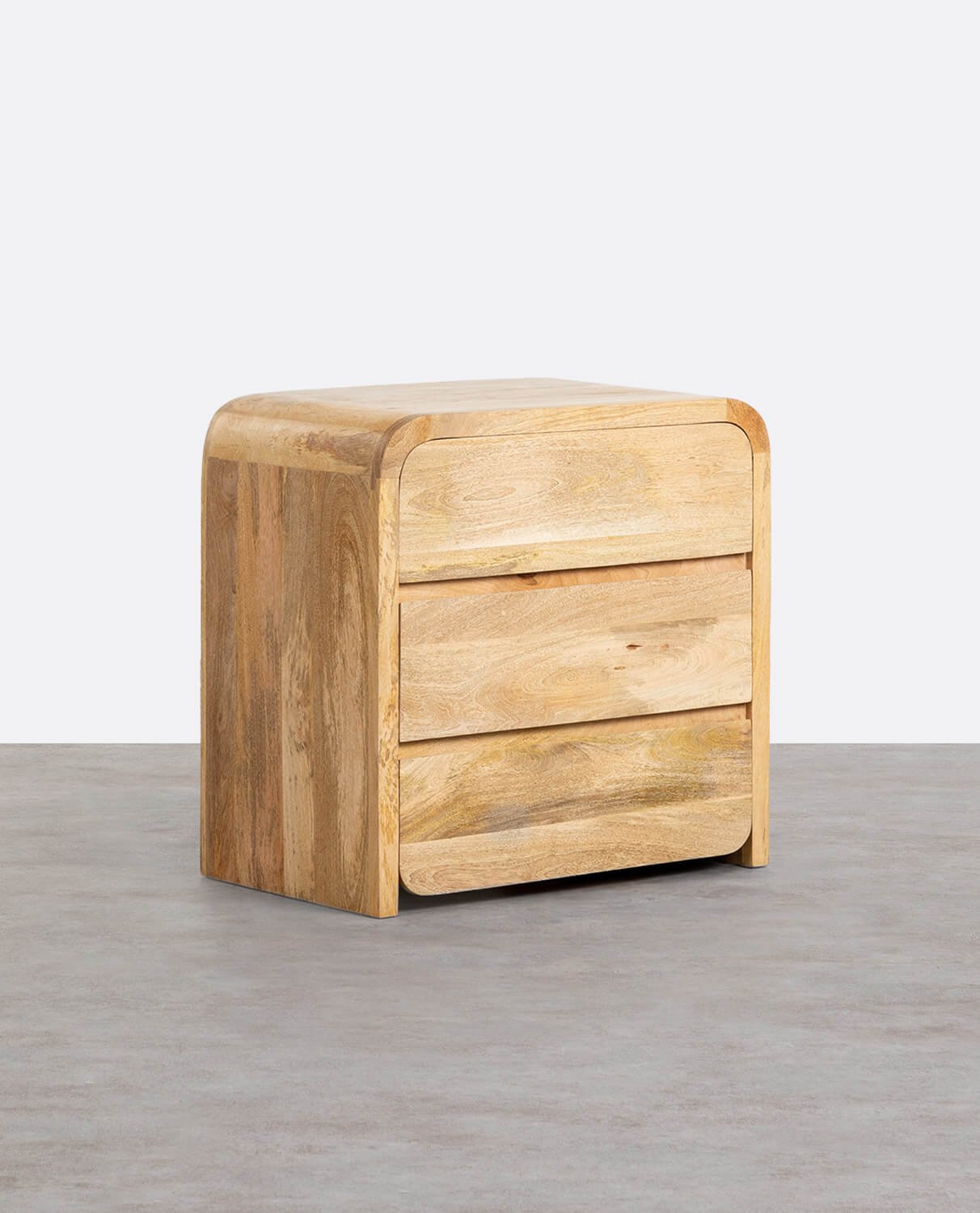 Chest of Drawers with 3 Drawers Made of Vanile Mango Wood, gallery image 1