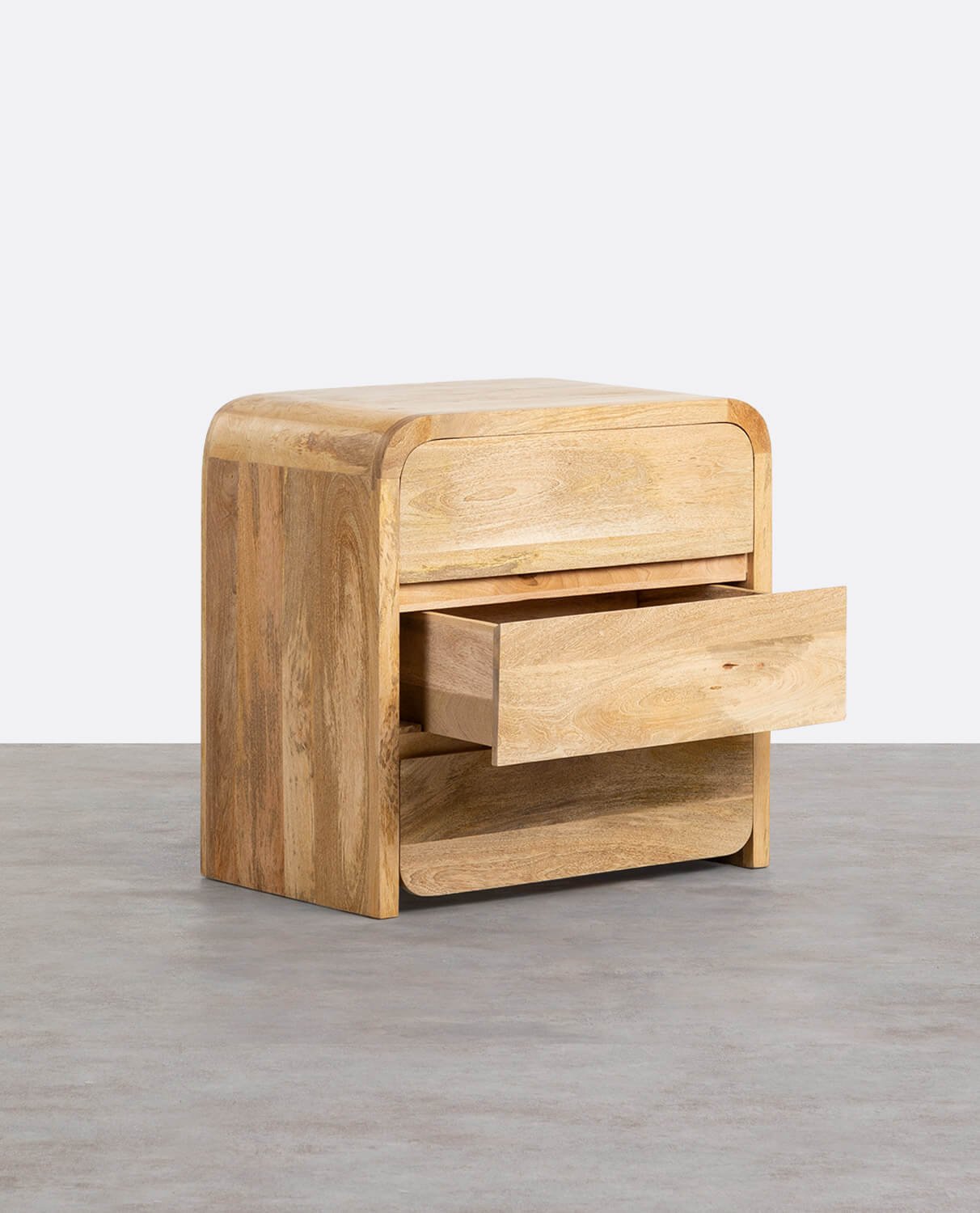 Chest of Drawers with 3 Drawers Made of Vanile Mango Wood, gallery image 2