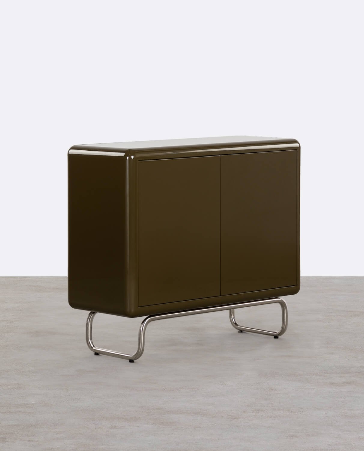 Low Sideboard with 2 Wooden and Metal Doors Candela Colours, gallery image 1