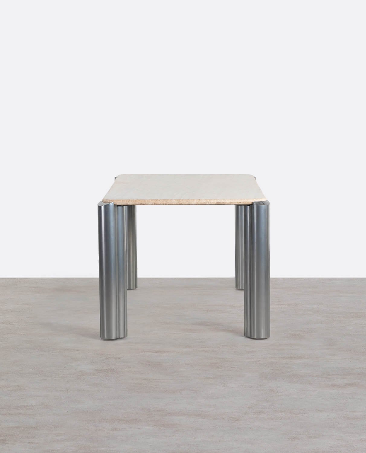 Rectangular Dining Table with Travertine Marble Top (177,5x95 cm) Ethel, gallery image 2