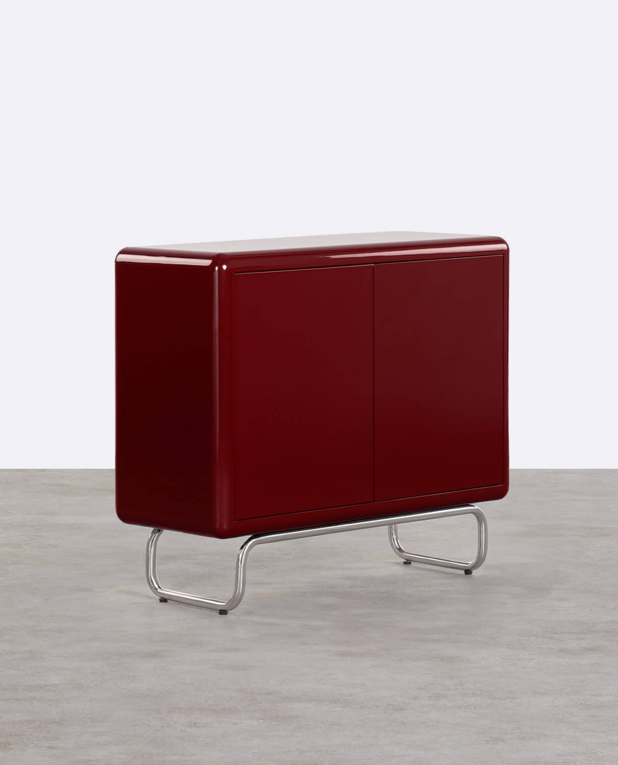 Low Sideboard with 2 Wooden and Metal Doors Candela Colours, gallery image 1