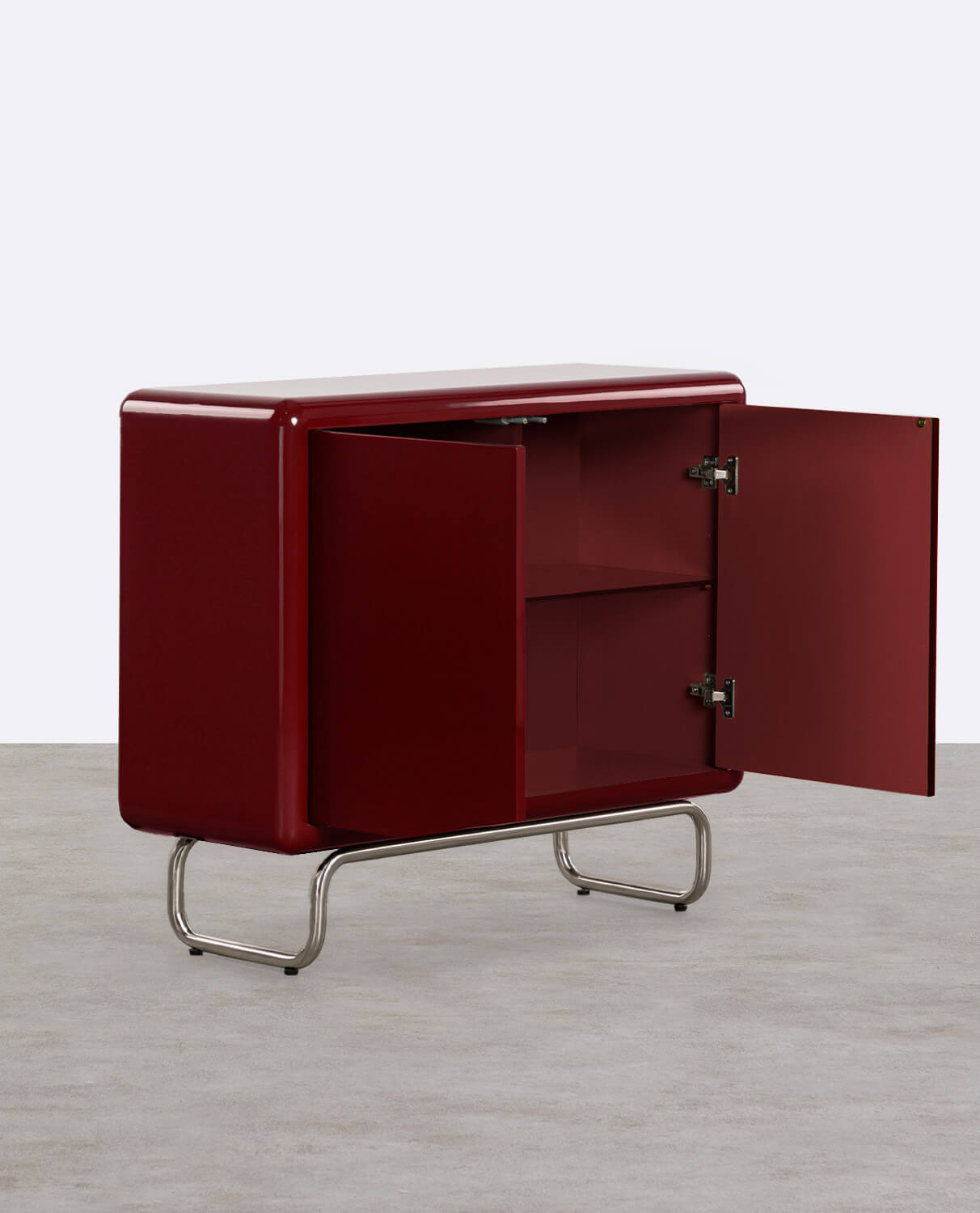 Low Sideboard with 2 Wooden and Metal Doors Candela Colours, gallery image 2