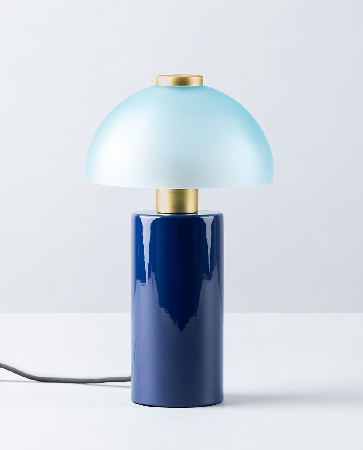 Metal and Glass Table Lamp (Ø19.5 cm) Seta Vidre, gallery image 1